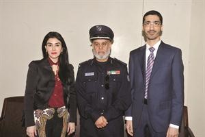  العقيد عبدالله المشعان يتوسط دافراح الصراف ودمحمد الجناعي﻿