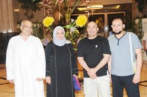 الزميلة ليلى الشافعي مع الزملاء احمد ابوالعلا ومحمد مصطفى
