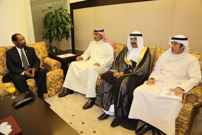 الشيخ صباح الخالد خلال لقائه وزير خارجية ليسوتو