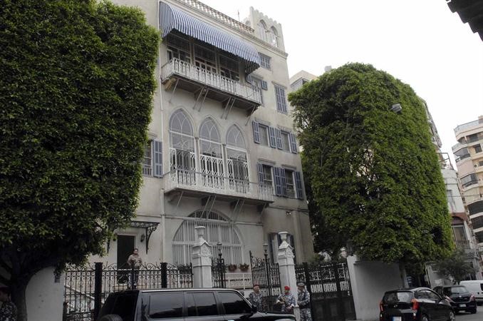 اجراءات امنية بجانب قصر تمام سلام في بيروت محمود الطويل