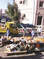جانب من الحملة على الباعة الجائلين﻿