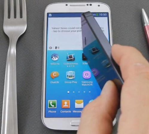بالفيديو.. شاهد مدى حساسية شاشة غالاكسي S4