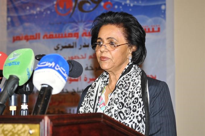 الشيخة فريحة الاحمد خلال كلمتها في المؤتمر 	سعود سالم﻿