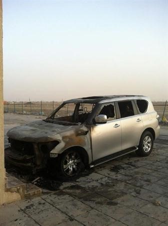 النيران التهمت مقدمة الجيب 2013