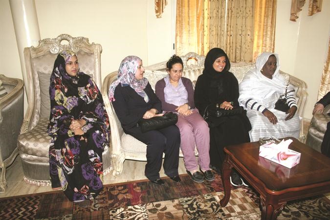 الزميلتان داليا بهبهاني وسلمى الجلاصي وعدد من الاعلاميات الموريتانيات