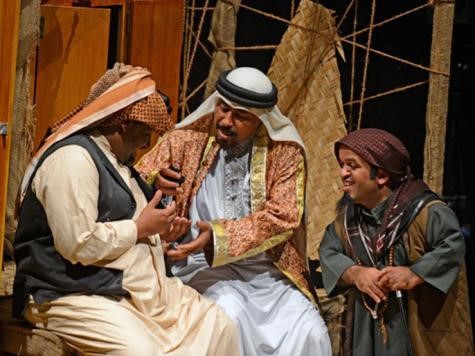 مشهد من مسرحية المسعور الفائزة بجائزة افضل عرض