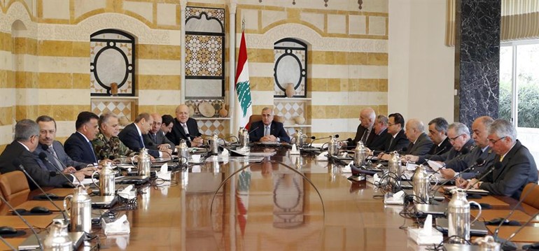 الرئيس ميشال سليمان مترئسا اجتماعا امنيا في بعبدا امس	محمود الطويل﻿