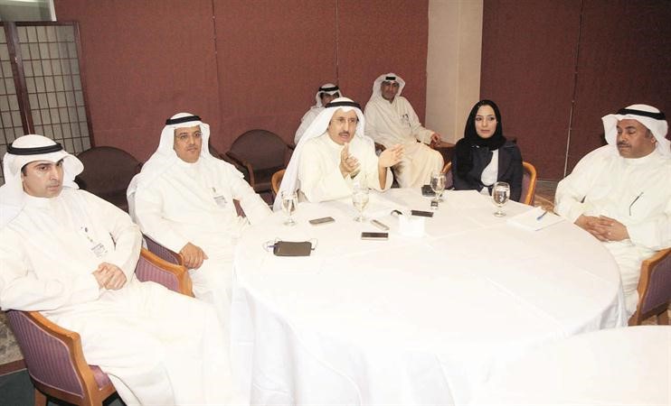 النصف وقيادات الكويتية خلال المؤتمر الصحافي 	محمد خلوصي﻿