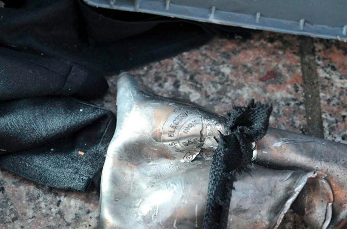 صورة ارشيفية لبقاياالقدر الذي استخدم في تفجيري بوسطن