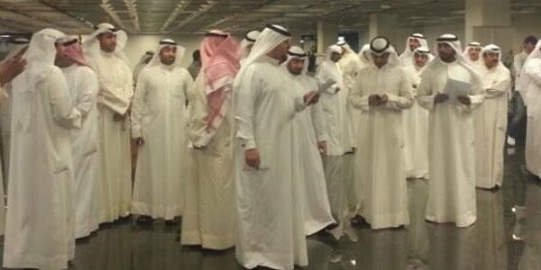 جانب من اضراب موظفي الامانة العامة للتخطيط﻿