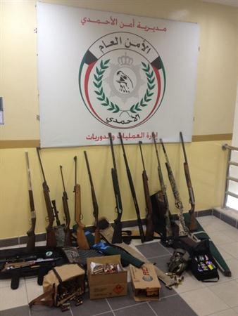 الاسلحة المضبوطة خلال الحملة﻿