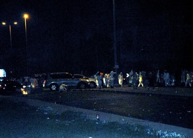 جانب من اعمال العنف التي شهدتها منطقة الاندلس	 صور وزعتها وزارة الداخلية مع بيانها امس﻿