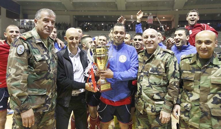 منتخب الجيش اللبناني بطل مسابقة كاس لبنان في كرة الصالات