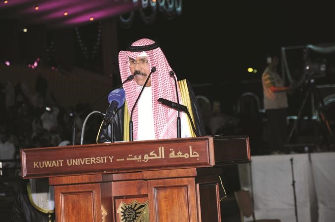 سمو ولي العهد الشيخ نواف الاحمد ملقيا كلمته ﻿