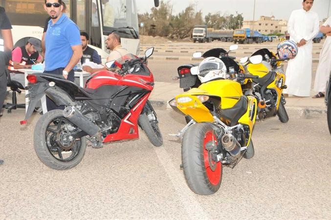 دراجات نارية ضبطت في الحملات واحيلت الى جراج الحجز