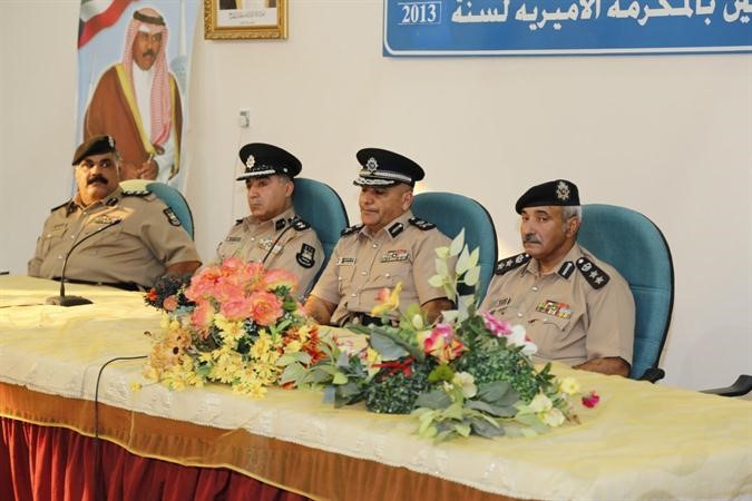 اللواء الديين وكبار قيادات المؤسسات الاصلاحية قبل تنفيذ اطلاق سراح المستفيدين من العفو