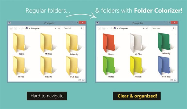 برنامج ‏ «Folder Colorizer» ‏ لتلوين ملفاتك