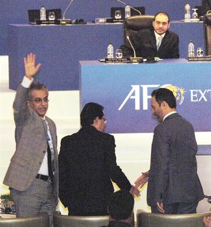 الشيخ سلمان بن ابراهيم لحظة اعلان فوزه برئاسة الاتحاد الاسيوي﻿