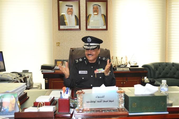 اللواء عيد ابوصليب متحدثا لـ الانباء سعود سالم
