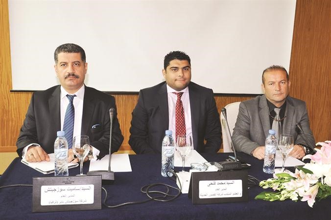 محمد فتحي خلال المؤتمر الصحافي قاسم باشا