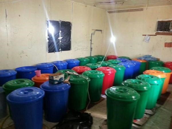الخمور المضبوطة في مصنع الوفرة