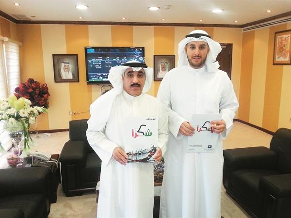 مزيد المعوشرجي اثناء زيارته لوكيل وزارة الاعلام المساعد لشؤون الاذاعة يوسف مصطفى﻿