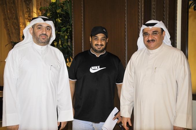 هاني معرفي مع الزميلين عادل الشنان واحمد الموسوي