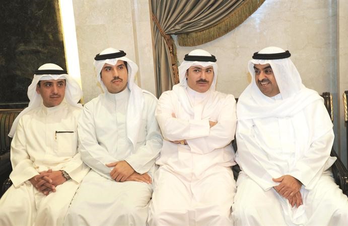 الشيخ خالد البدر والشيخ خالد العبدالله والشيخ صباح الناصر والشيخ داحمد الناصر

