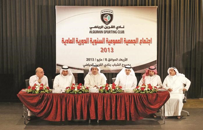 رئيس نادي القرين احمد الشحومي يتحدث خلال اجتماع العمومية العادية	عادل اليعقوب ﻿