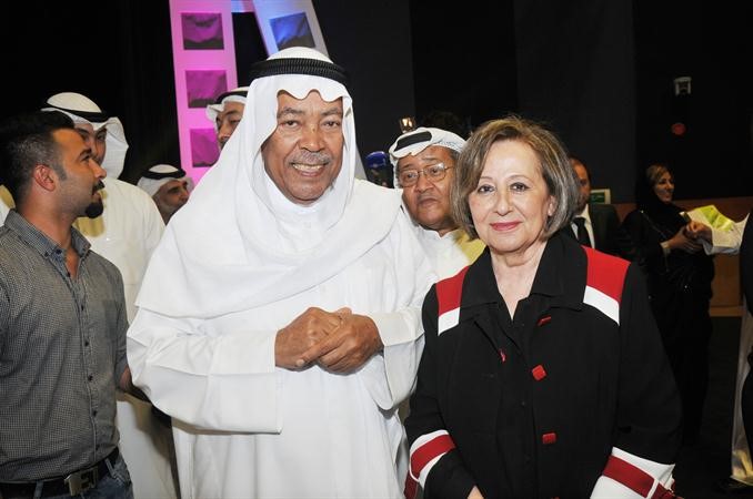 الفنان القدير سعد الفرج مع الكاتبة القديرة عواطف البدر