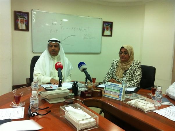 فوزي المجدلي وجميلة الدواس خلال المؤتمر الصحافي