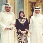 د فايزة الخرافي تتوسط مزيد المعوشرجي وعبدالله العرادة﻿