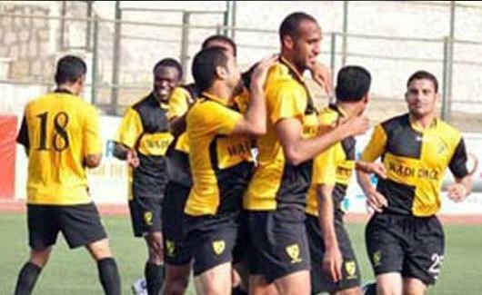 فرحة لاعبي وادي دجلة بالفوز في الدوري المصري