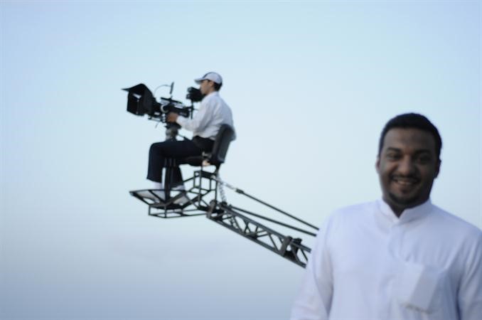 المنتج محمد شمس الدين في موقع التصوير