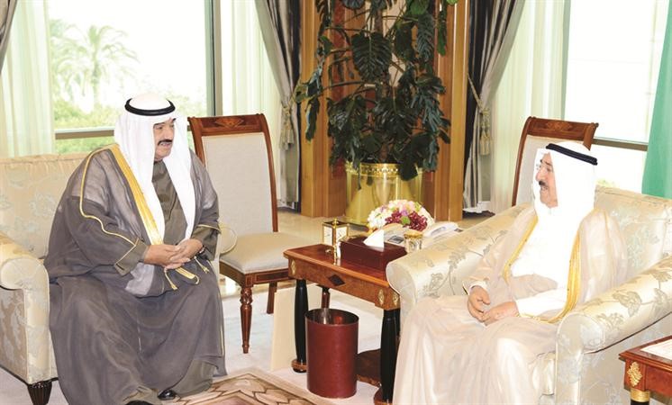 صاحب السمو الامير الشيخ صباح الاحمد مستقبلا سمو الشيخ ناصر المحمد 