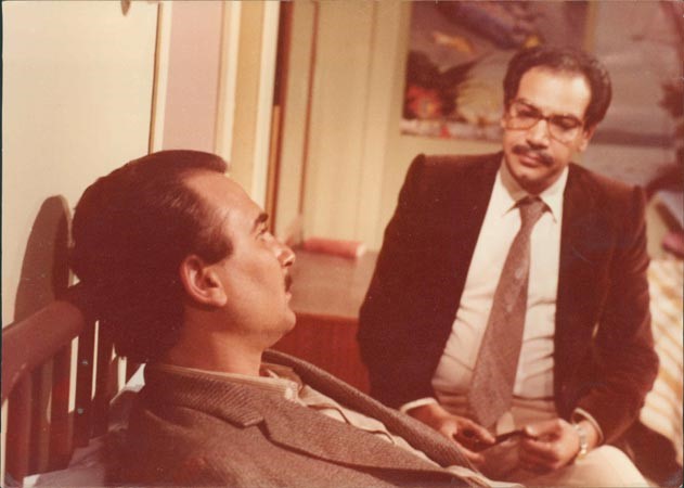 الراحل شعبان حسين مع الممثل المصري وجدي العربي في مسلسل عالم عم امين