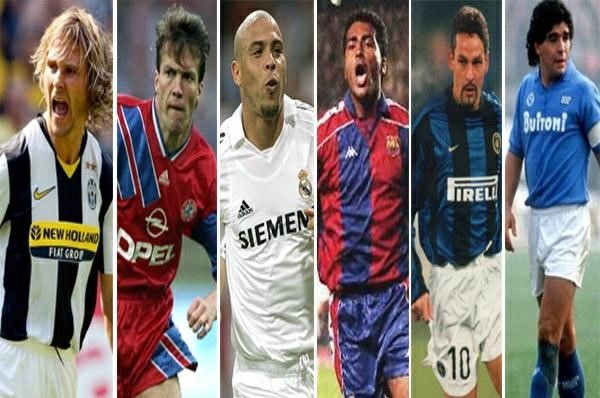مارادونا وباجيو وروماريو ورونالدو وماتيوس ونيد1700يد اساطير حرموا من ابطال اوروبا
