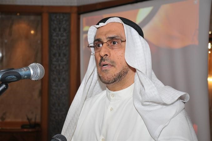 د حسين الخياط متحدثا في الحفل