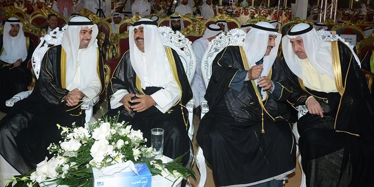 علي الراشد والشيخ مشعل الاحمد وسمو الشيخ ناصر المحمد والشيخ فيصل الحمود