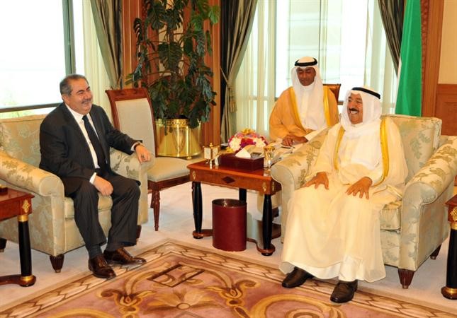 صاحب السمو الامير الشيخ صباح الاحمد مستقبلا هوشيار زيباري