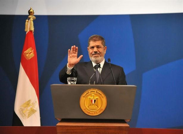  الرئيس محمد مرسي يلقى كلمته في مؤتمر المنظمات الاهلية بالقاهرة امس الاول 					رويترز ﻿