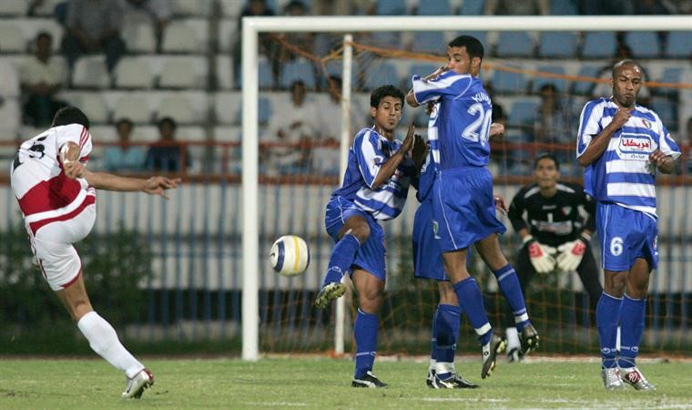 من مواجهة مصر والكويت في مباراة اعتزال النجم عصام سكين الازرقكوم