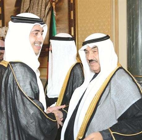 سمو الشيخ ناصر المحمد مرحبا بالشيخ عبدالله بن زايد﻿