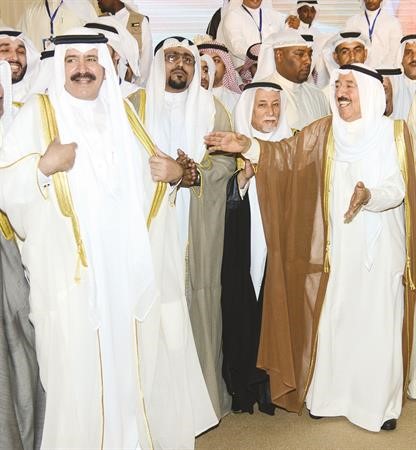 صاحب السمو الامير الشيخ صباح الاحمد ومسلط الهذال خلال اللقاء﻿