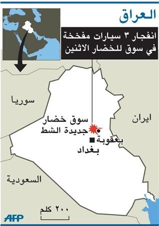مقتل وإصابة العشرات في انفجار سيارات مفخخة داخل سوق خضار شمال بغداد