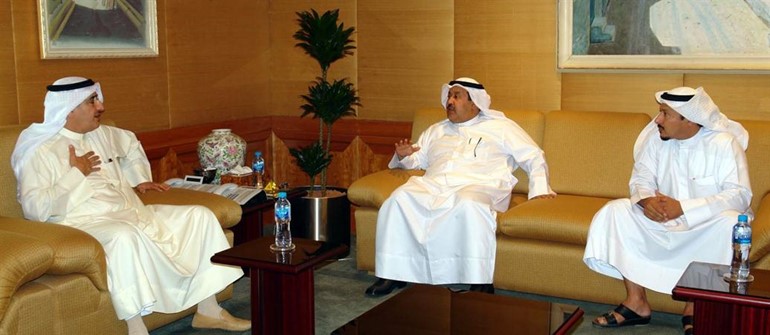 عبدالعزيز الابراهيم مستقبلا فلاح العازمي وفيصل العازمي