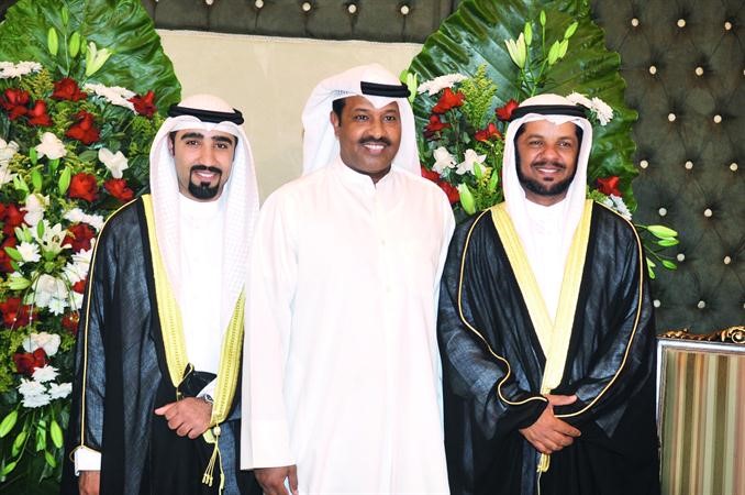 عبدالهادي الصقران يبارك للمعرس ووالده اللواء محمد سعد المكيمي