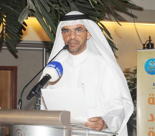 متعب العتيبي متحدثا خلال الحفل﻿