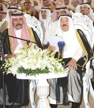 صاحب السمو الامير يلقي كلمته في الحفل بحضور سمو ولي العهد