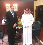 الشيخ عزام الصباح خلال لقائه سفير العراق لدى البحرين د احمد الدليمي﻿